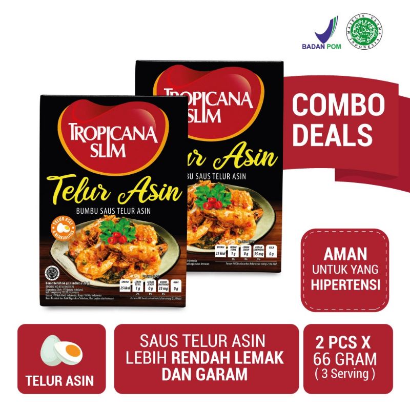 

COMBO DEALS Tropicana Slim Bumbu Saus Telur Asin 66gr