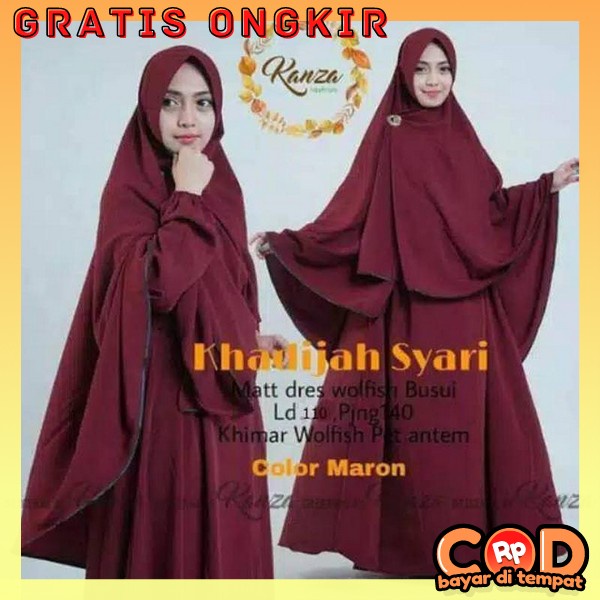 Jubah Set Jilbab Ghamis Syar Ii One Set Kerudung Setelan Games + Krudung Gsmis Ibuibu Pengajian Bj G