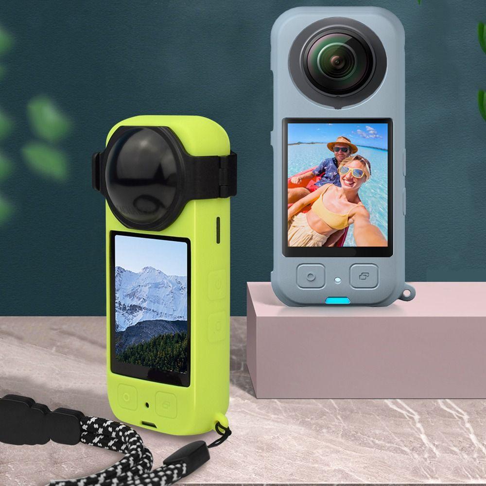 Suyo Cover Pelindung Penutup Lensa Kamera Lembut Anti Gores Untuk Insta360 X3