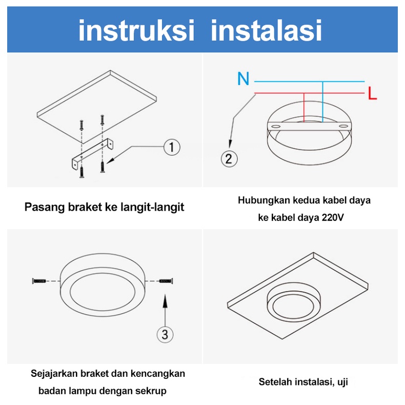 Home Lighting LAMPU DOWNLIGHT PANEL LIGHT PANEL LED 6W 12W LAMPU LED RATA PLAFON INBOW BULAT &amp; KOTAK LED DOWNLIGHT PUTIH KUNING