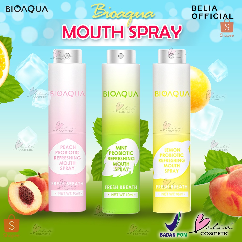 ❤ BELIA ❤ BIOAQUA Probiotic Refreshing Mouth Spray 10ml | Parfum Mulut | Pengharum Mulut | Penyegar Mulut | BPOM