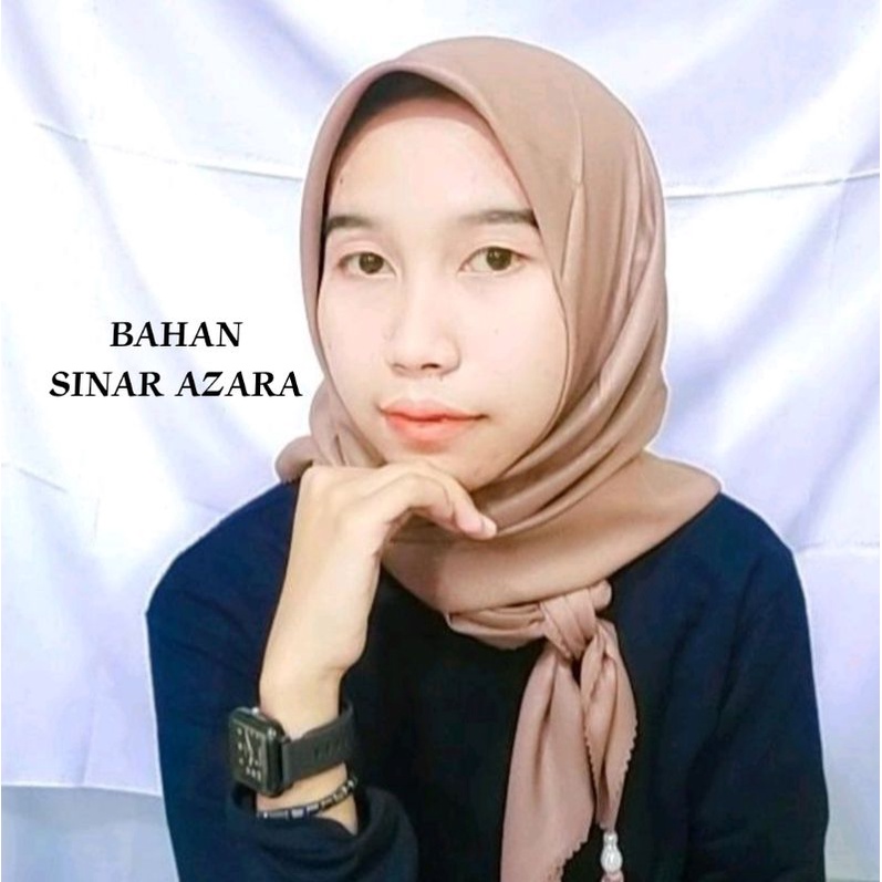 Hijab Sinar Azara Pompom Lc / Shinar Glamor Tassel / Segi Empat Glitter Jambul Mewah