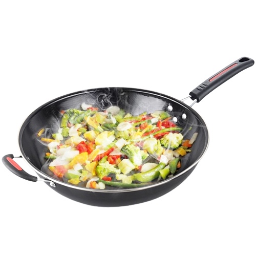 GM Bear Wajan Penggorengan Enamel 32cm 1069 - Wajan Teflon Fry Pan