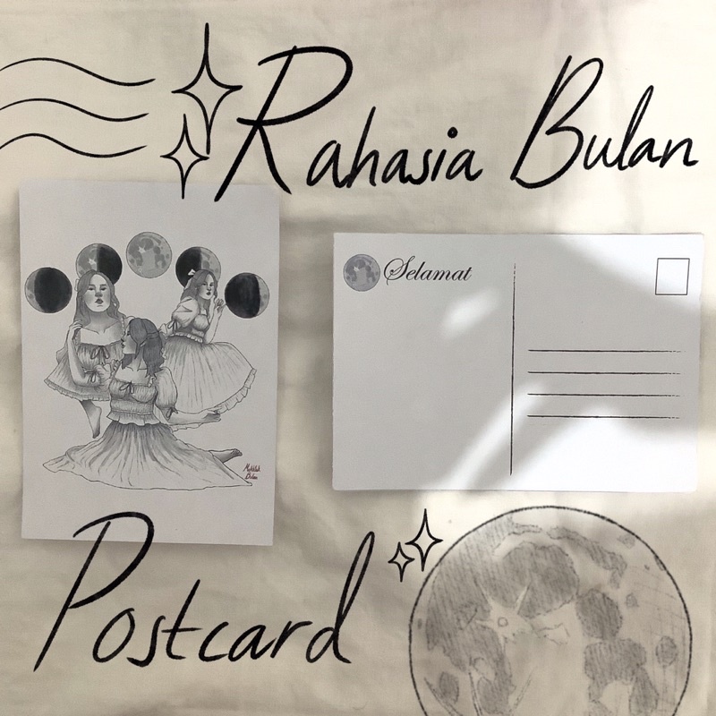 

Rahasia Bulan Postcard by Makhluk Bulan