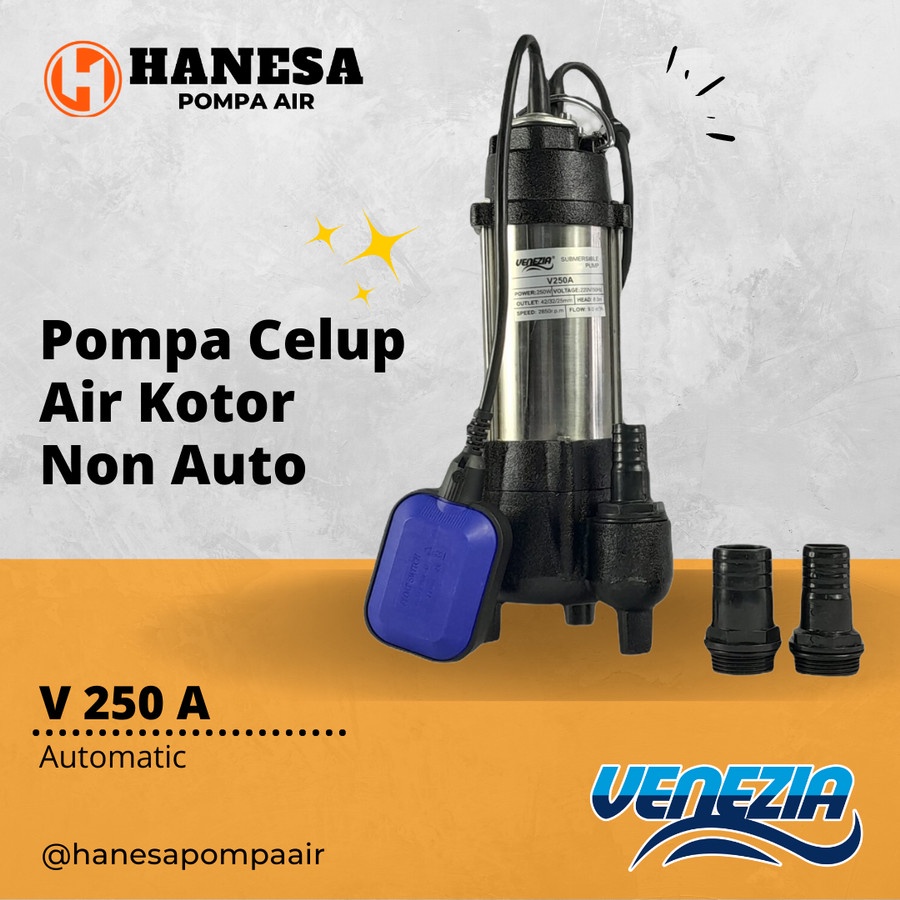 Venezia V 250 A Pompa Celup Air Kotor Otomatis