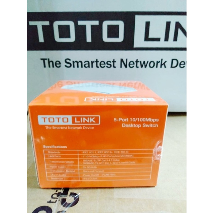 TOTOLINK Switch S505 5-Port 10/100Mbps Desktop Switch