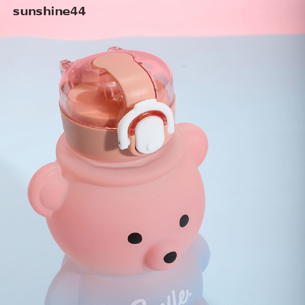 Sunshine Botol Minum Anak Portable Desain Beruang Lucu Kapasitas 800ML Untuk Olahraga / Travel