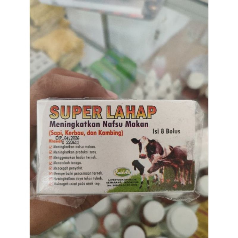 Super Lahap Obat Vitamin Meningkatkan Nafsu Makan Hewan Ternak Sapi Kambing Domba