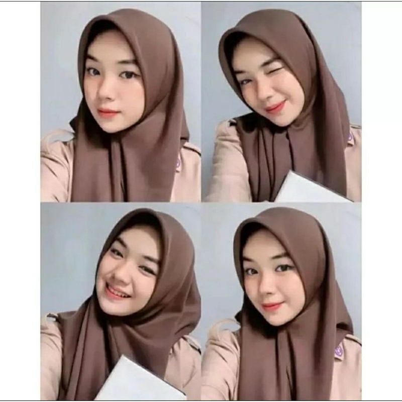 𝐊𝐇𝐀𝐈𝐑𝐀 𝐒𝐂𝐀𝐑𝐅 - ( Cod ) Hijab Segi Empat Polos Anak Sekolah SMP - SMA / Hijab Segi Empat Jahit Pinggi