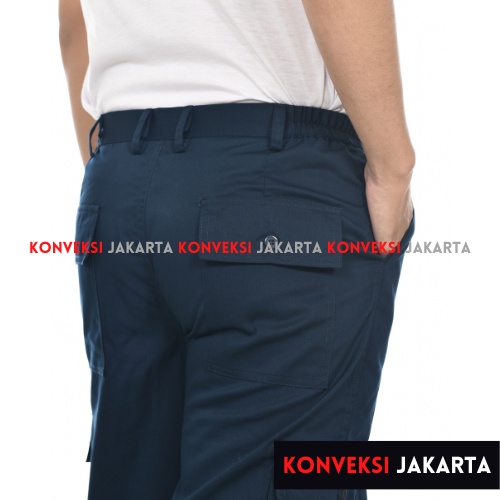 Celana Wearpack Safety K3 Proyek Tambang Pria Wanita - Celana Pakaian Seragam Werpak Kerja Bawahan Scotlite Lapangan Warna Navy