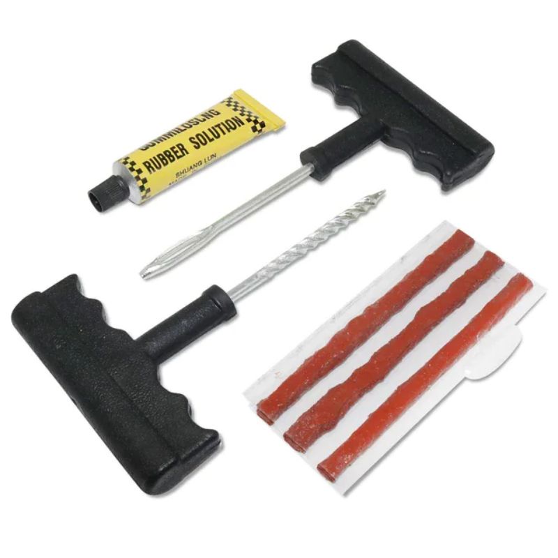 Alat Tambal Ban Tubeless 1 Set - Toolkit Ban Bocor Motor Mobil Emergency Tubles