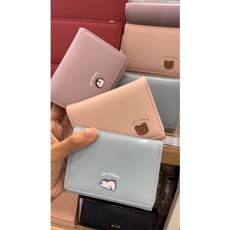 Dompet wanita model lucu lipat miniso