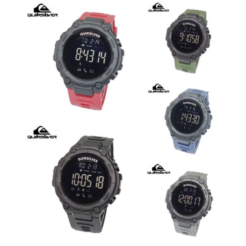 (Cod)Jam Tangan Pria Quicksilver Skymax Digital Anti Air Strap Rubber/Karet(Dikirim Jakarta)