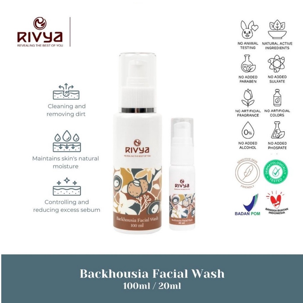 RIVYA Backhousia Facial Wash 100ml - Amaze_Kosmetik