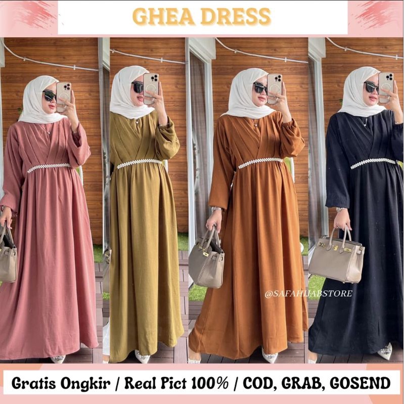 DRESS GHEAA / DRESS KONDANGAN / SERAGAMAN / DRESS PESTA / BUSUI FRIENDLY