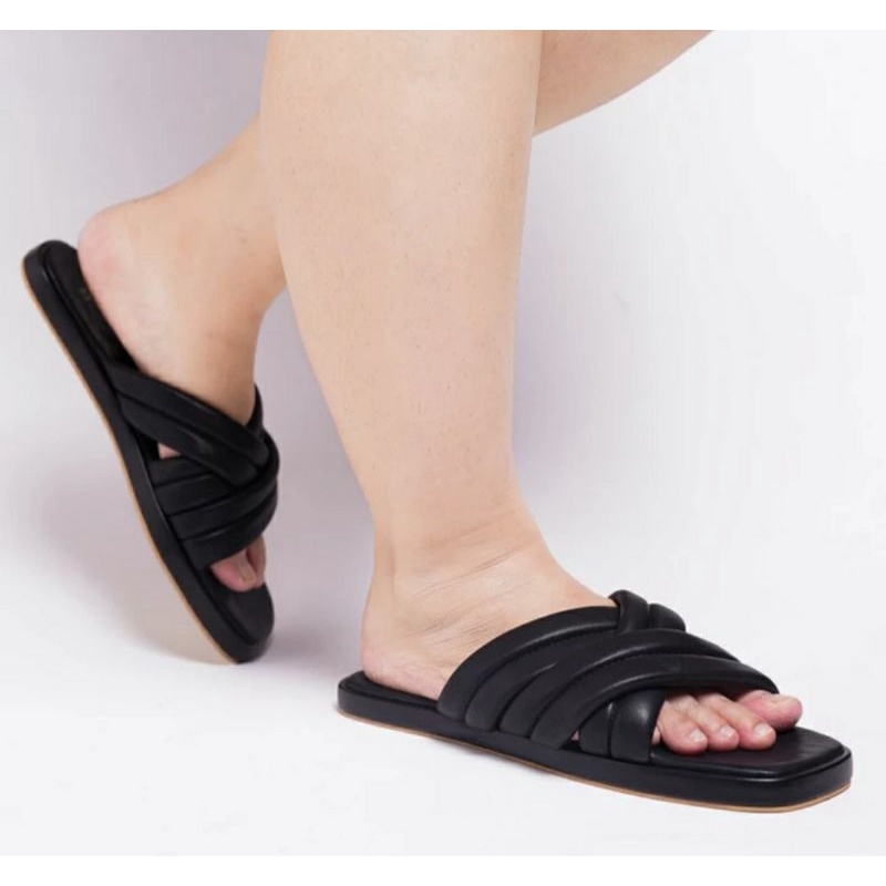 Sandal Busa Silang Wanita Ukuran Besar 41-42-43-44-45 Sendal Yulis Anti Strap Viral Kaki JUMBO Emouk Sendal Oversize Tane, 41