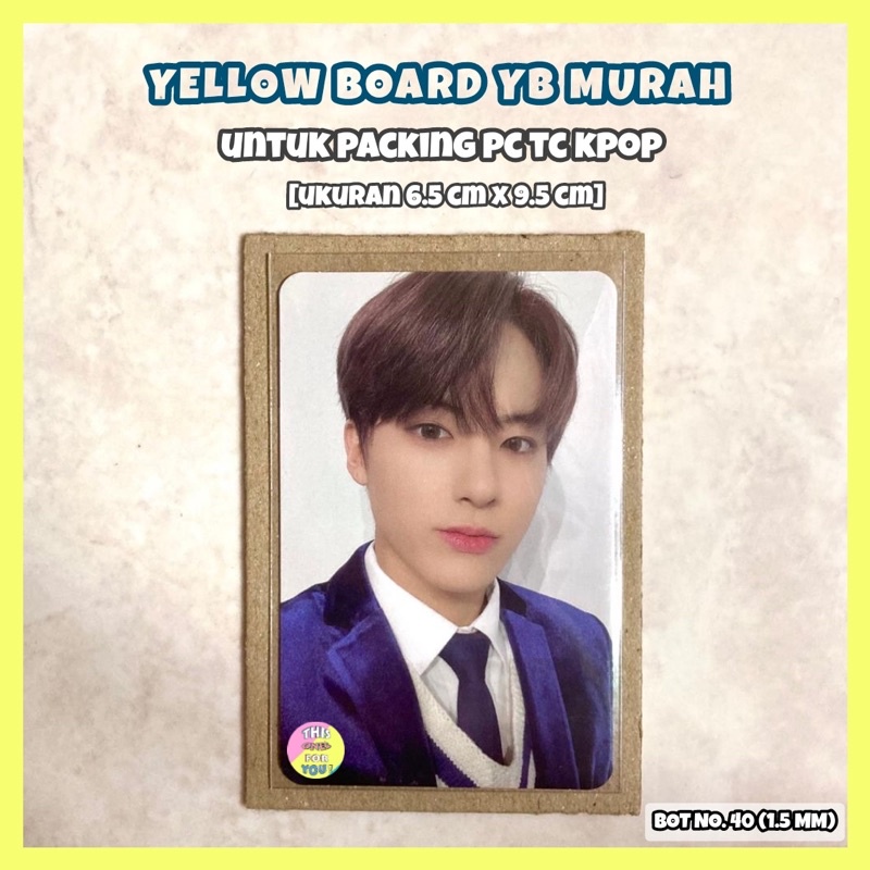 [READY] Karton Grey Yellow Board YB ukuran 6.5 cm x 9.5 cm Tebal 1.5 MM Bot No. 40 untuk Packing Pho