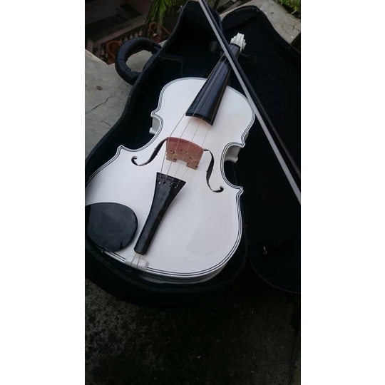 {AbdiStore} biola handmade solo ukuran 4/4 kualitas lumayan buat baru belajar - Putih Limited