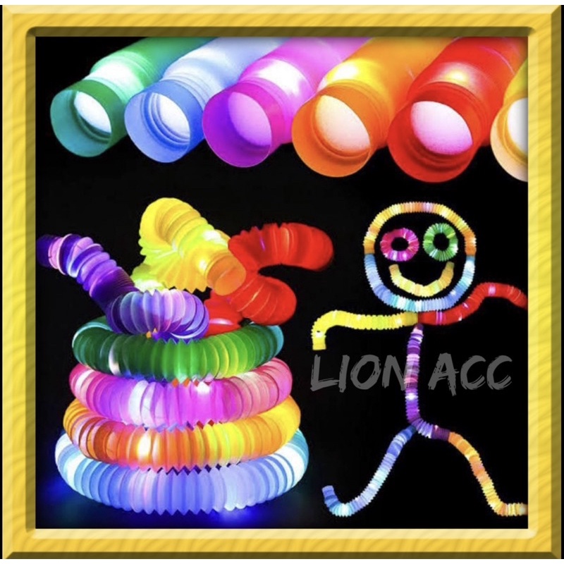 Mainan Anak Light Up Pop Pipes Selang Pipa Mainan Lampu Selang Pipa Light Up Pop LED