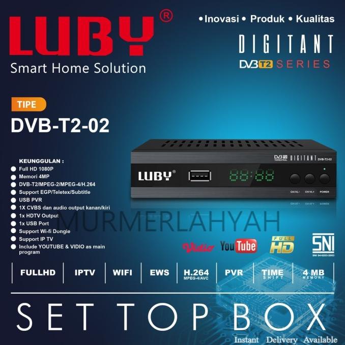 NEW STB Luby Receiver TV STB Digital DVB T2-02 Support WIFI Dongle