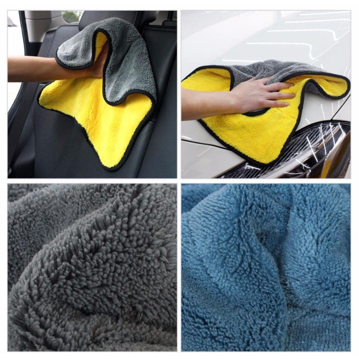 Handuk Microfiber Tebal 800 Gsm Kain Lap Mobil Lembut Tebal
