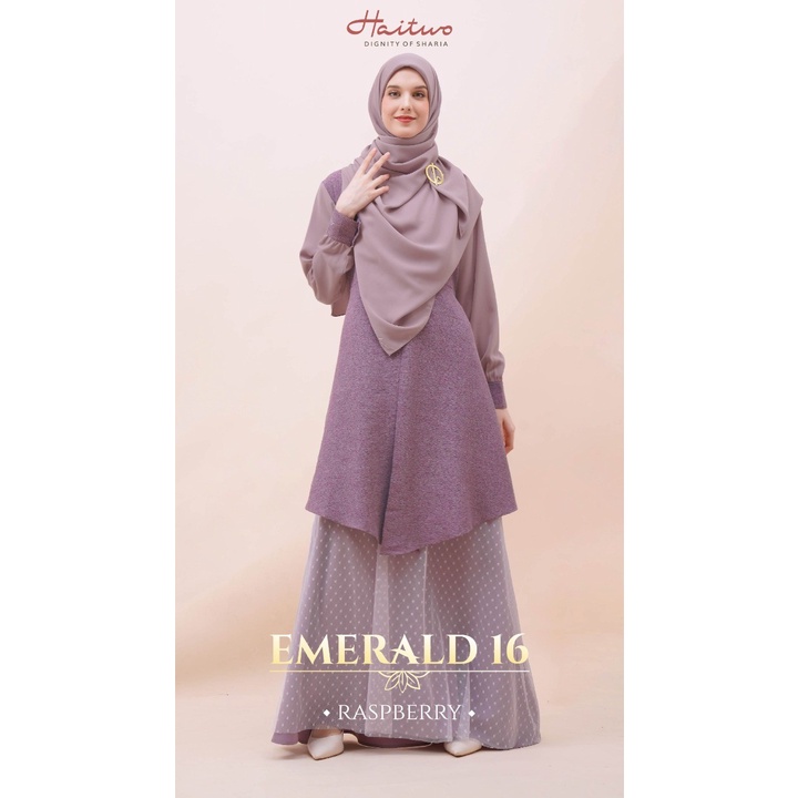 Gamis Syar'i Emerald 016 Terbaru HAITWO / Fashion Muslim Gamis Syar'i / Dress / Maxy