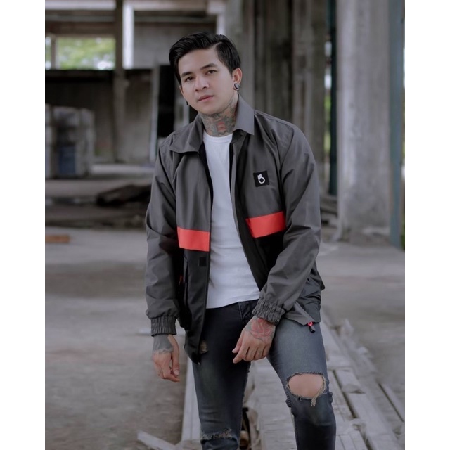 Jaket Parka Taslan The Bojiel Grey Jaket Parasut Jaket Pria Jaket Outdoor