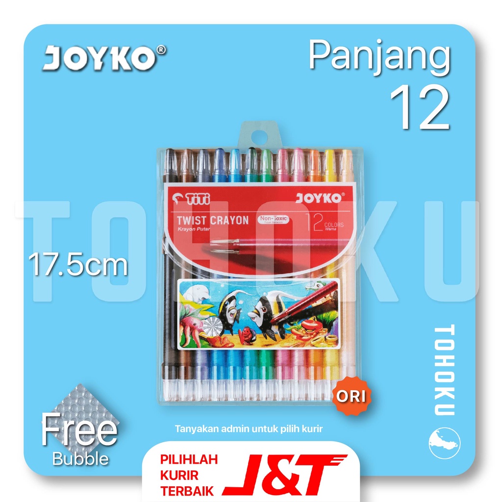 

Crayon Putar Titi 12 Warna Mini / Twist Crayon 12 Mini