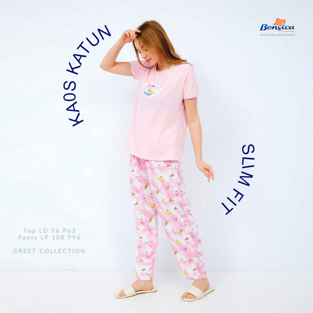 BAJU TIDUR CELANA PANJANG KAOS ALL SIZE GREET BANYAK MOTIF