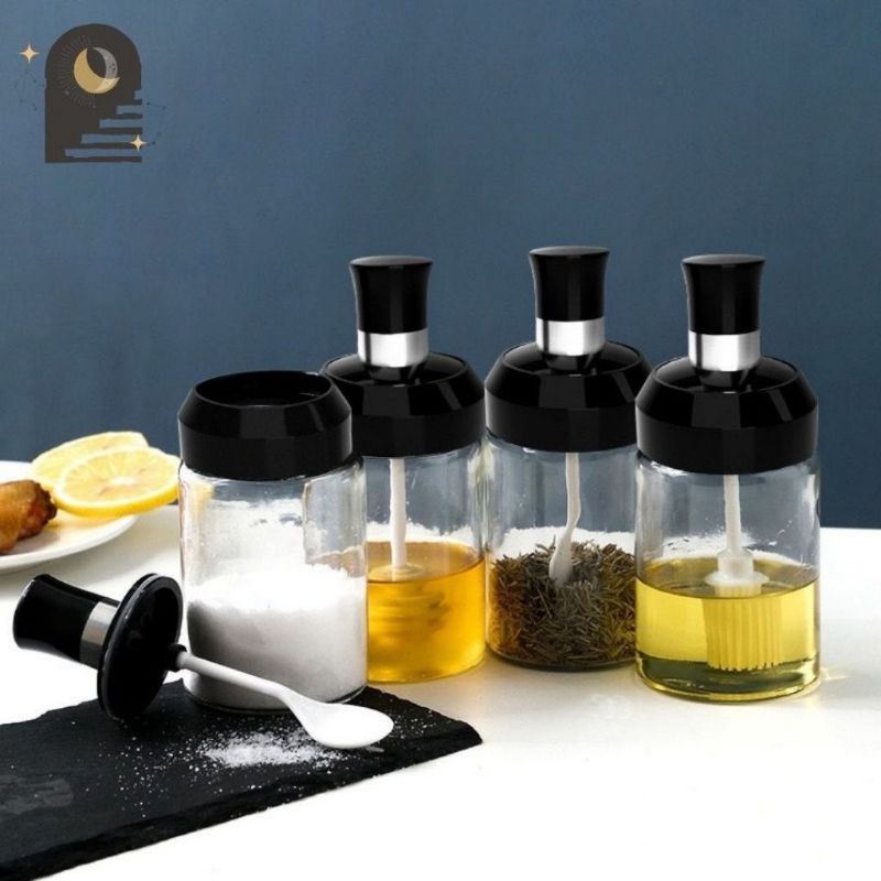 Tempat bumbu kaca jar