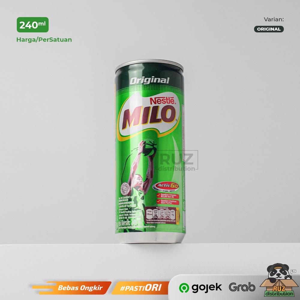 MILO Kaleng Original Siap Minum Milo Activ-Go Kaleng Original