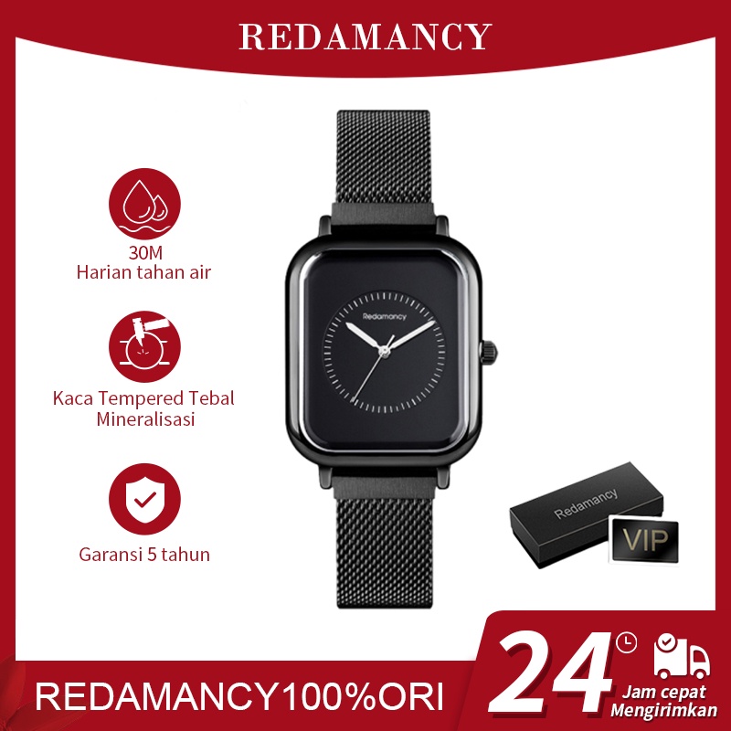 Redamancy Original jam tangan wanita Fashion Quartz Watch Arloji tahan air Besi tahan karat Besi tahan karat