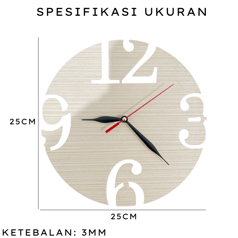 [HKL] JAM DINDING KAYU MINIMALIS / JAM DINDING KAYU SWEEP MOVEMENT / JAM DINDING ANALOG / JAM DINDING CLASIC / JAM DINDING TEMPEL