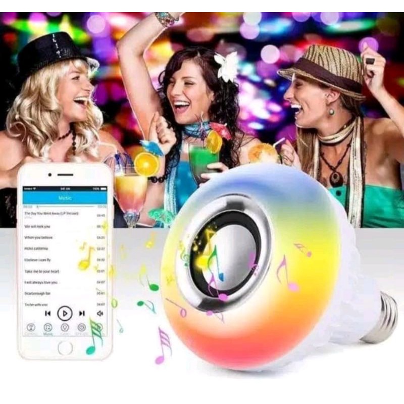 Lampu Music Bluetooth/ Speaker Bluetooth Wireless Lampu Music LED RGB Bohlam Speaker