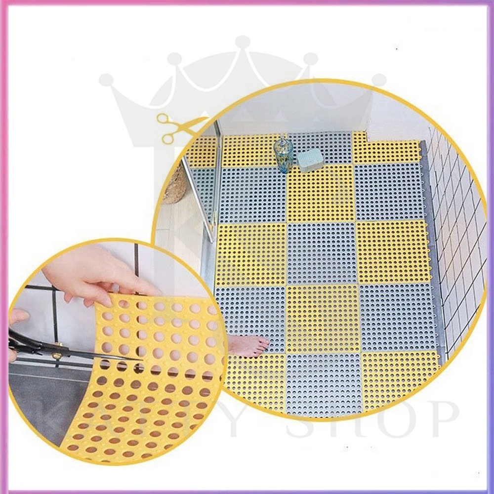 Pet cage mat/anti-skid mat terhubung dengan pola/kucing dan anjing cage mat kucing toilet