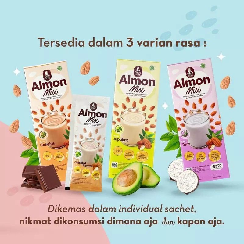 MAMA BEAR - Almon Mix Minuman Serbuk Susu Almond + Daun Katuk pelancar asi sachet