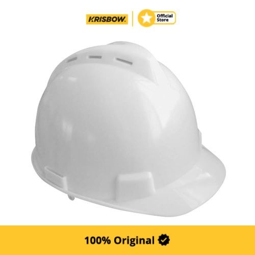 Jual Safety Helmet Krisbow Brim Vented Helm Keselamatan Kerja Hdpe