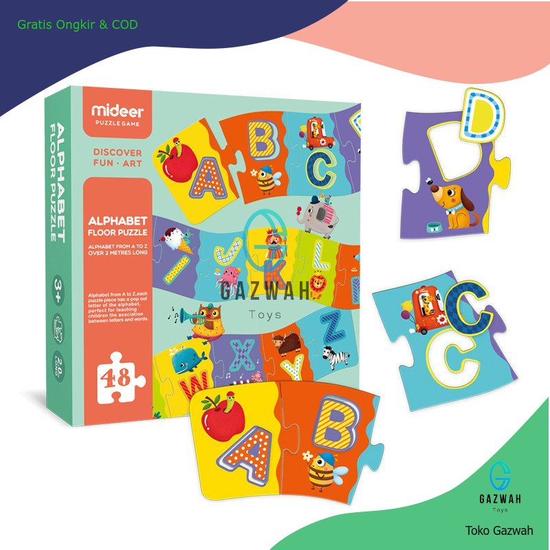 Mideer Puzzle Lantai - Huruf Alfabet