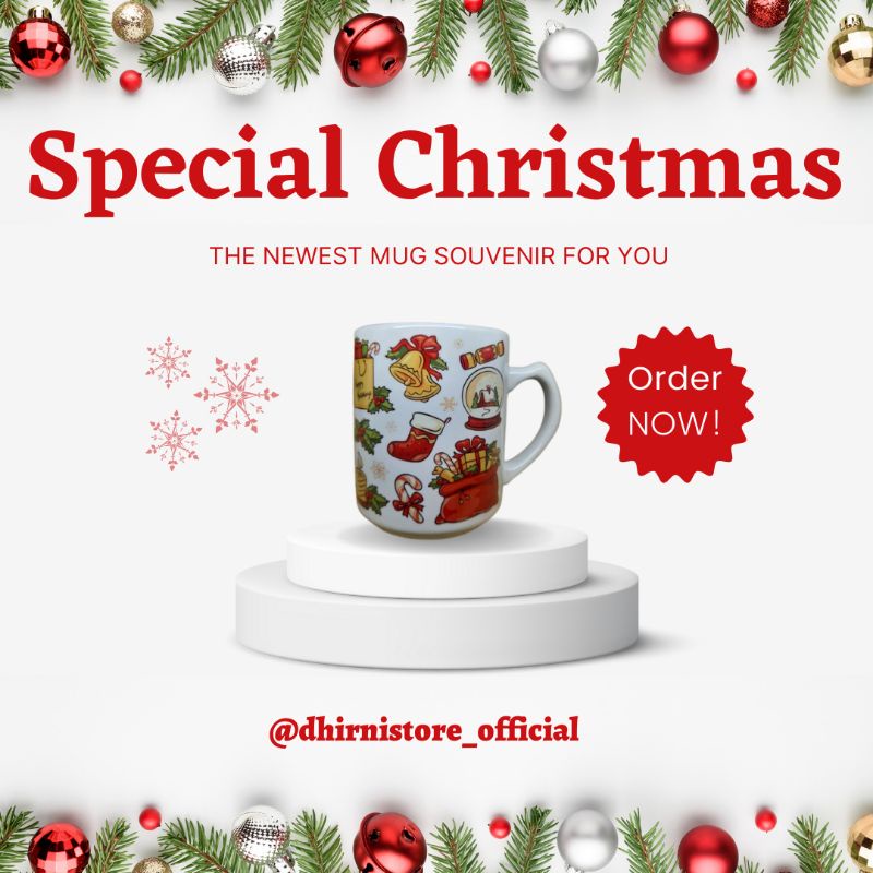 Mug Custom Souvenir Natal