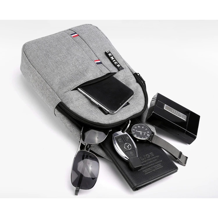 Tas Selempang  Pria Crossbody Sling Bag - FS005 - Black 7RFB3UBK