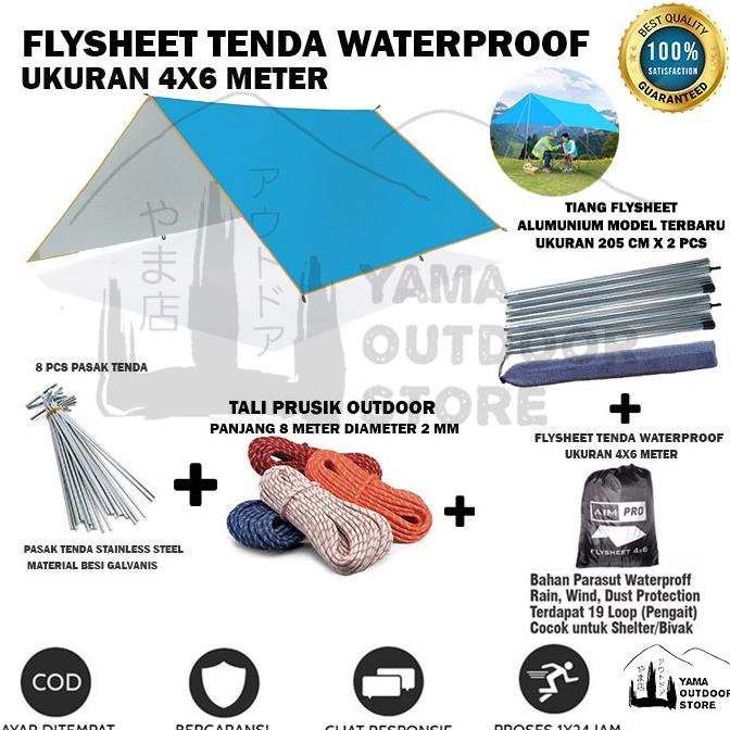 Flyseet tenda 4x6 6x4 meter - Flysheet tenda 4x6 Meter 19 Loop UL