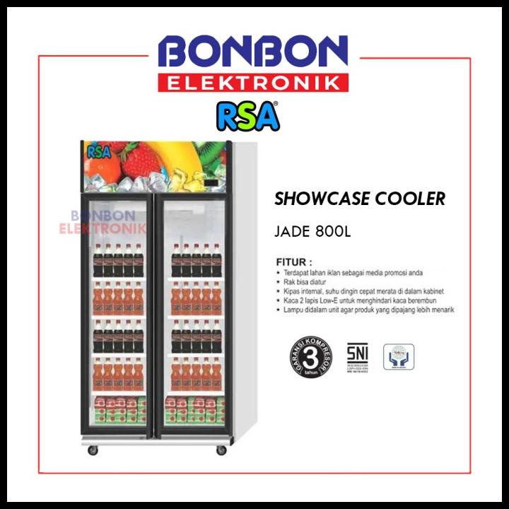Promo Rsa Showcase Display Cooler 2 Pintu Jade 800L