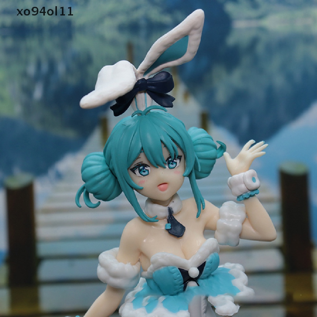 Xo Action Figure Anime Miku BiCute White Bunnies Ver Mainan Action Figure Furyu Colletible OL