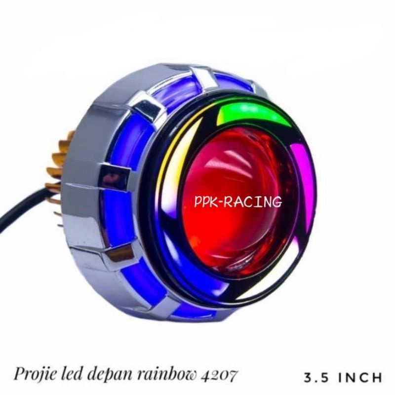 Lampu Depan Projie LED AE Rainbow Flash Running 3,5 inch