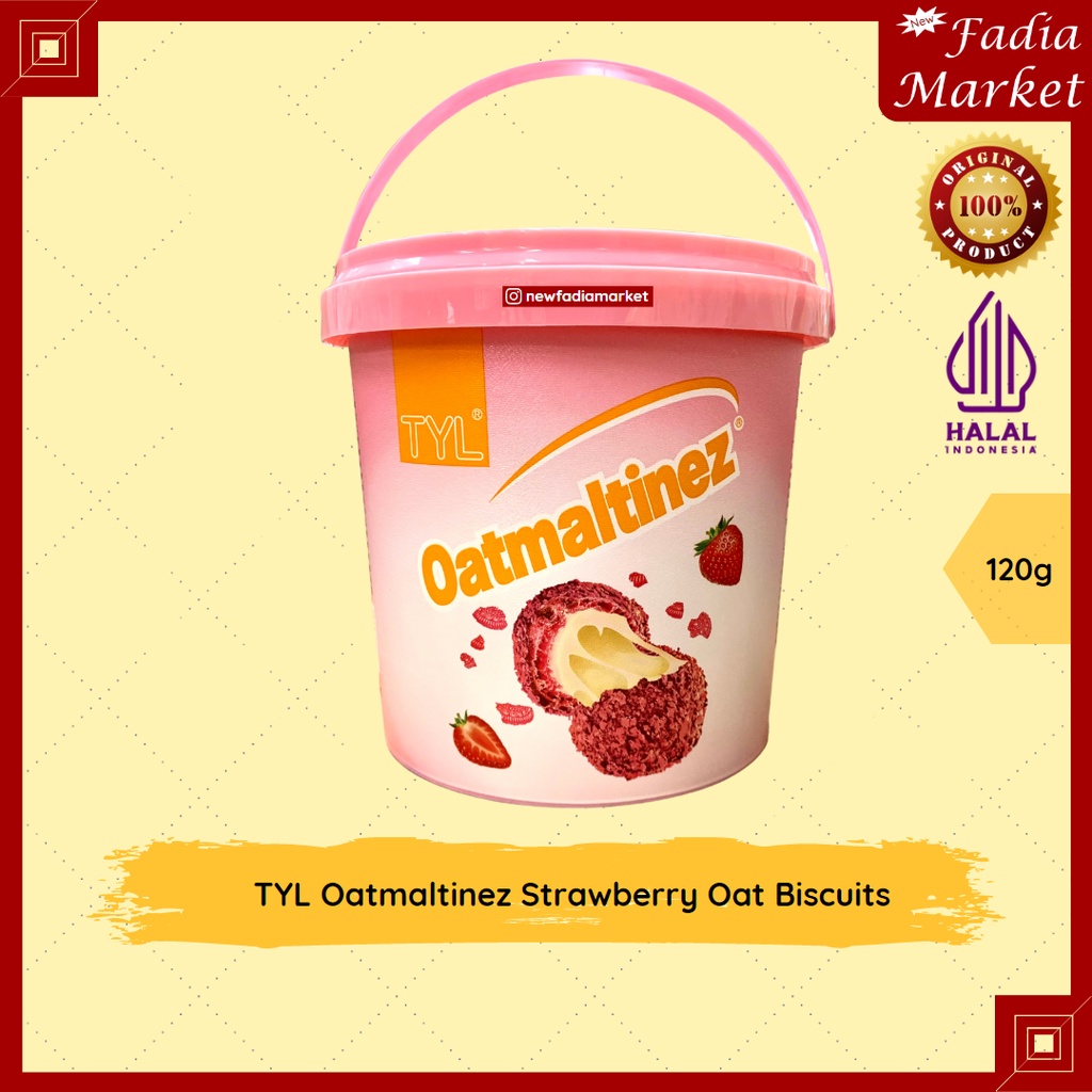 TYL Oatmaltinez Strawberry Oat Biscuits Gandum 120g