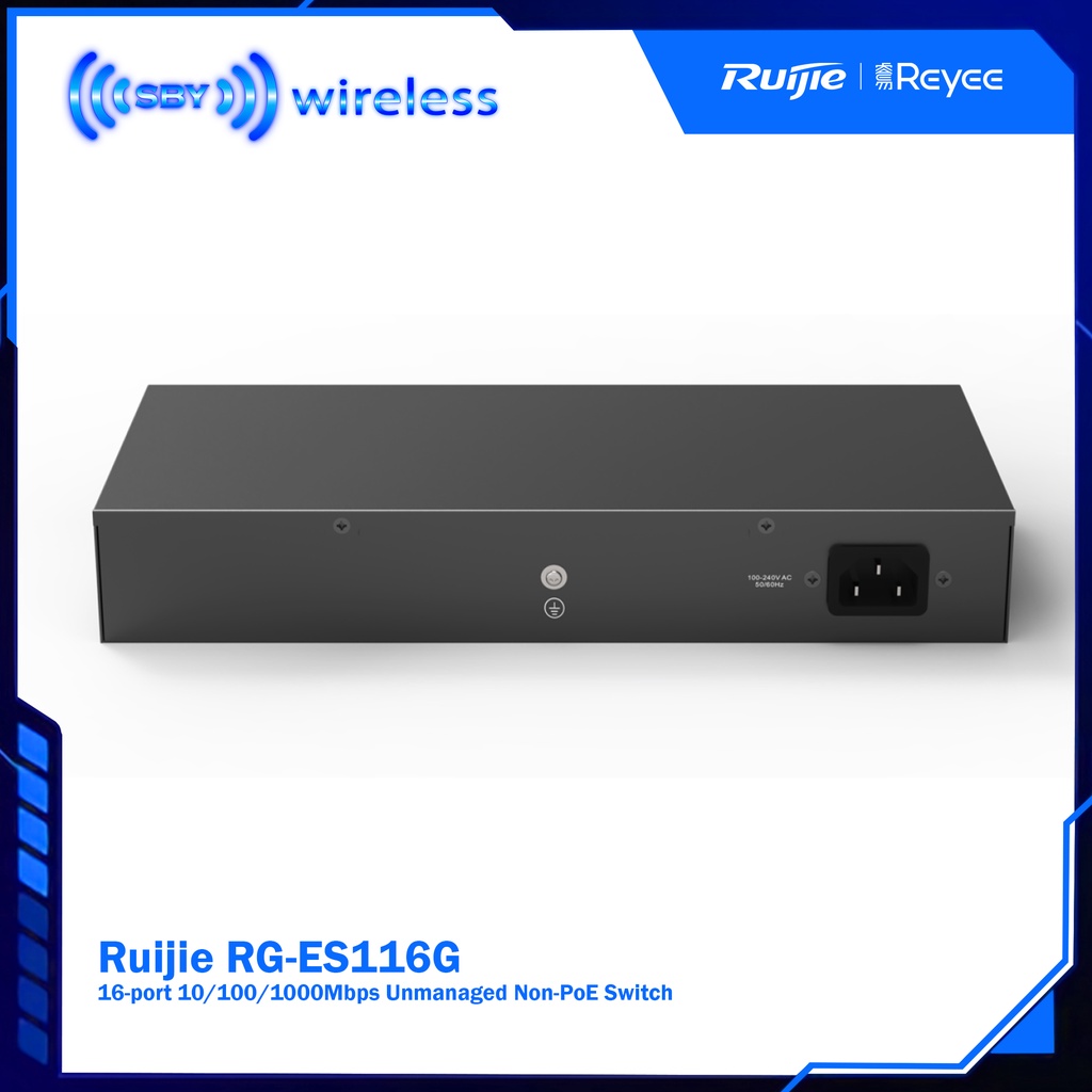 RUIJIE RG-ES116G 16 Port Gigabit Unmanaged Metal Switch