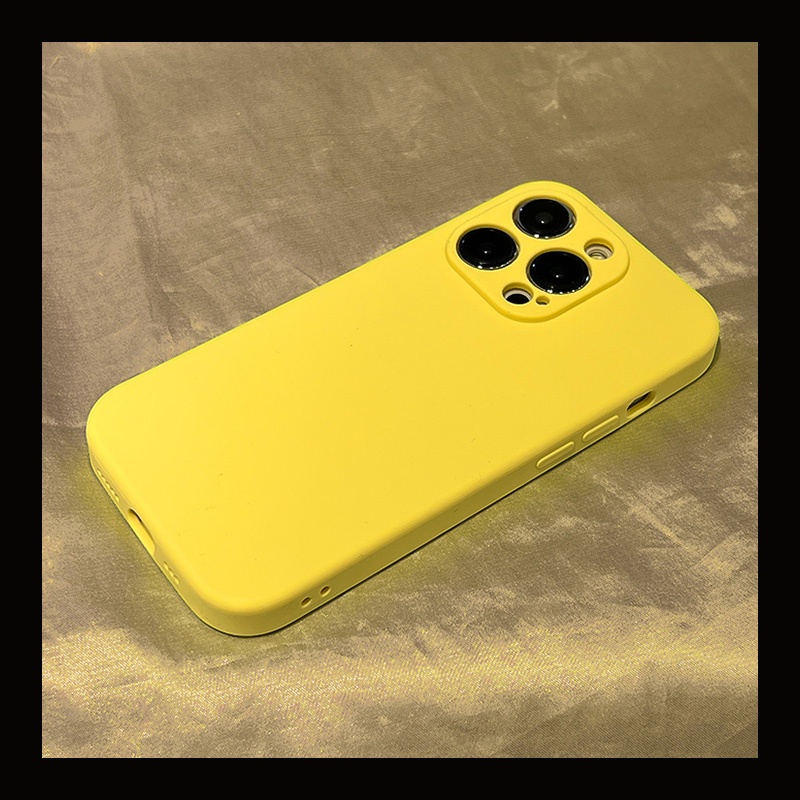 Casing Ponsel Kuning Lemon Untuk iphone 14 Pro Max14Plus Casing Ponsel Persegi13 Pro Max12 Pro 11 Pro max xr x/Xs7 8 plus flocking Casing Ponsel Silikon