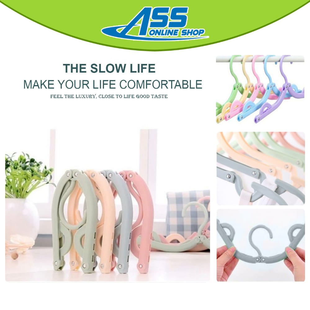 [ASS] GANTUNGAN BAJU JEMURAN HANGER BAJU LIPAT PORTABLE FOLDABLE