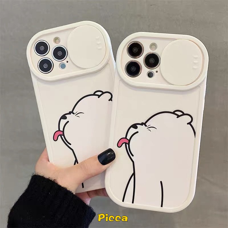 Soft Case Pelindung Lensa Kamera Motif Kartun We Bare Bears Untuk IPhone 11 Pro MAX 7 8 Plus XR 12 13 Pro MAX 7Plus 8Plus 11 X XS MAX