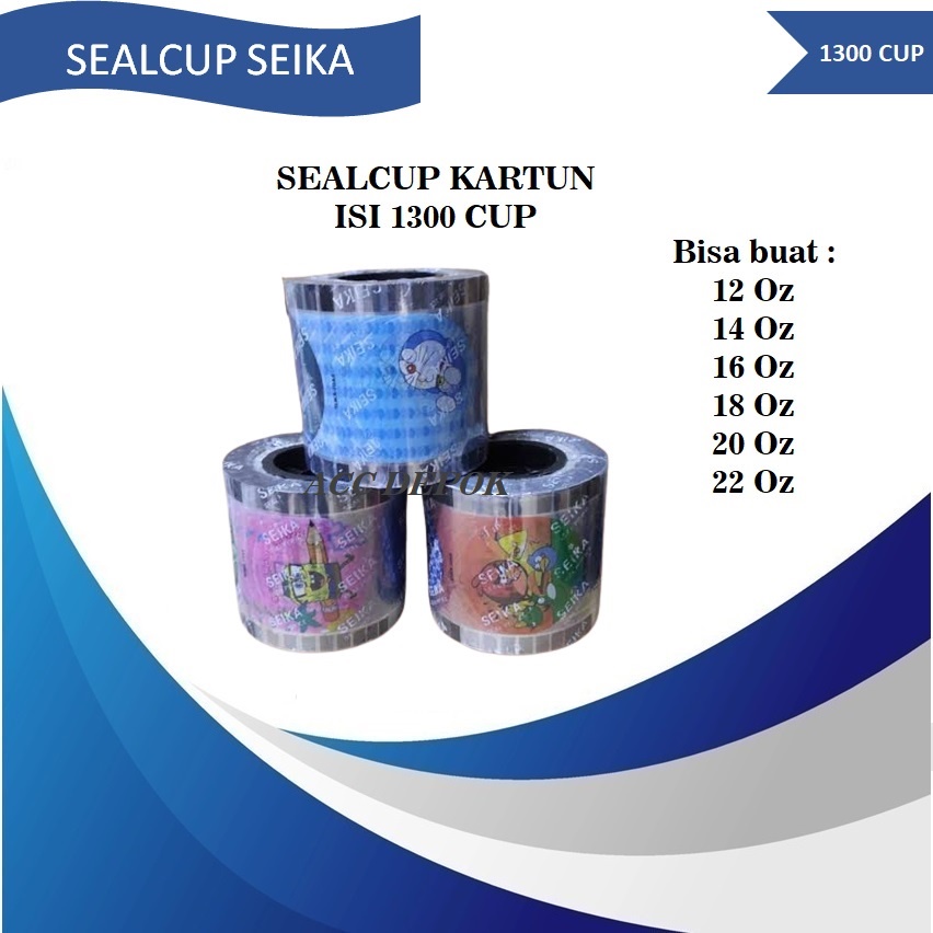 PLASTIK LID CUP SEALER CUP KARTUN - 1300 CUP / Sealcup Seika 1300 Cup / Sealcup Kartun 1300CUP